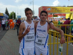 Francesco Fortunato e Vito Minei alla Coppa del Mondo di Marcia 2012 / Foto iaaf.org