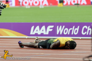 Usain Bolt injury London 2017